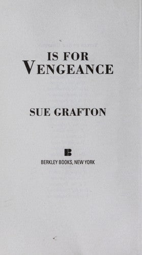 V is for Vengeance