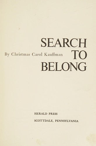 Search to Belong