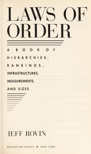 Laws of Order